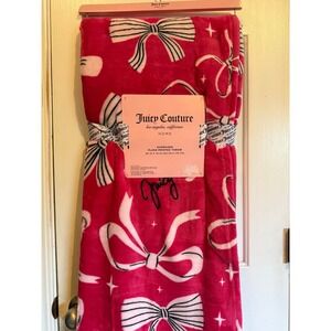 Juicy Couture Bow Blanket NWT 60x70